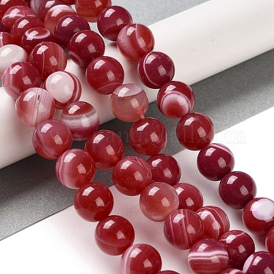 Натуральные полосатые агатовые / полосатые агатовые бусинки G-Z060-A01-C15-1