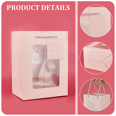 Бумажные пакеты для хранения подарков с ручкой CARB-WH0017-11A-1