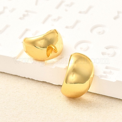 Латунные серьги-каффы для женщин EJEW-H091-17G-1