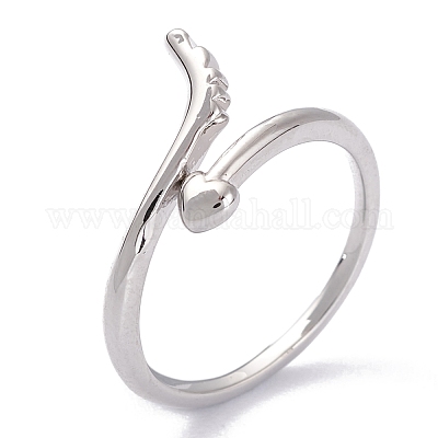 Латунь манжеты кольца RJEW-P020-03P-1