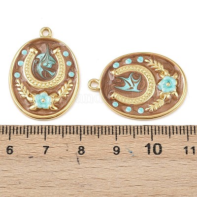 Подвески из нержавеющей стали 304 с эмалью STAS-C158-04G-03-1