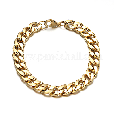 304 нержавеющая сталь кубинские цепочки ожерелья и браслеты комплекты ювелирных изделий SJEW-O065-A-04G-1