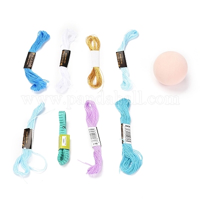 Наборы брелков с мячом для вышивки своими руками DIY-I064-A02-1