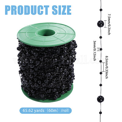 Пластиковые цепочки из искусственного жемчуга KY-WH0051-25A-1