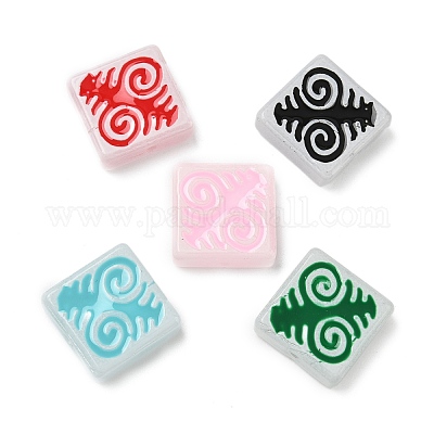 Выпечка окрашенные стеклянные бусины LAMP-D003-05-1