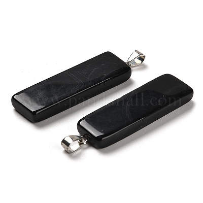 Подвески из натурального черного агата G-H289-05P-02-1