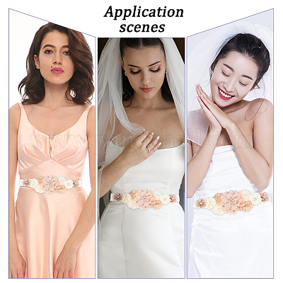 1PC Bridal Belt for Women Dress,Wedding Dress Belt for Bride Crystal  Rhinestone Sash Wedding Belt