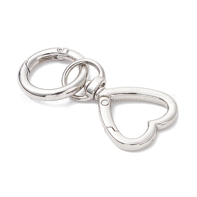 Застежки-крючки в форме сердца из цинкового сплава KEYC-JKC01440-1