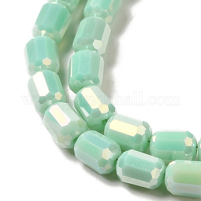 Стеклянные бусины с гальваническим покрытием  EGLA-D031-01F-1