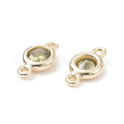 Шармы-соединители из латуни с паве из кубического циркония KK-TAC0015-01G-12-1