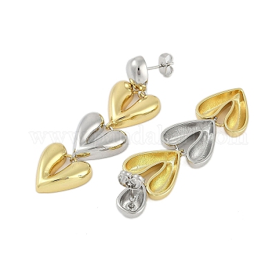 Серьги-гвоздики из латуни для женщин EJEW-D280-05-1