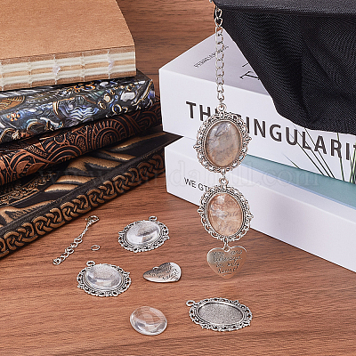 Набор для самостоятельного изготовления овальных и сердечных подвесок из сплава для украшения выпускного DIY-SC0025-37-1