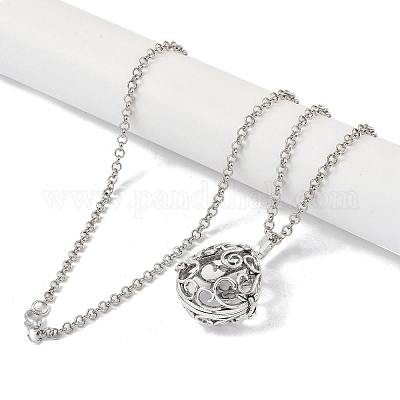 Латунь горный хрусталь кулон ожерелья NJEW-G089-16K-P-1