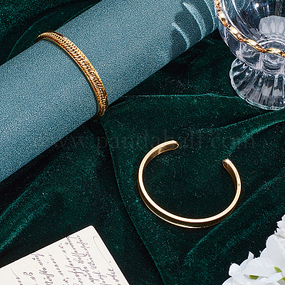 2 шт. браслеты-манжеты из нержавеющей стали&nbsp;BJEW-SC0001-67A-1