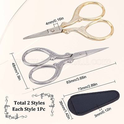 Wholesale SUNNYCLUE 2Pcs Small Embroidery Sewing Scissors Detail Shears  Vintage Sharp Tip Scissor Stainless Steel Scissors for Cutting Fabric Craft  Knitting Threading Needlework Artwork Handicraft DIY Tool 