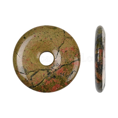 Природные подвески Unakite G-C220-F01-40mm-1