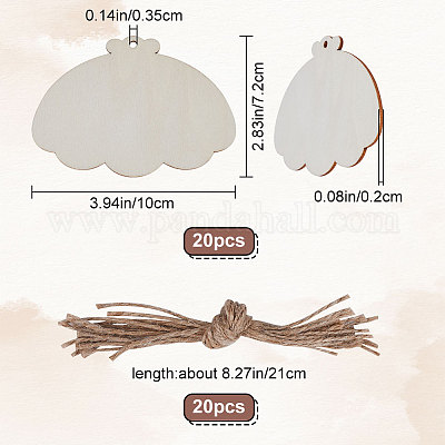 Набор незавершенных деревянных подвесок на тему животных для живописи WOOD-WH0124-26F-1