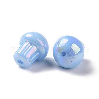 УФ-покрытие радужные переливающиеся непрозрачные акриловые бусины OACR-C010-07B-1