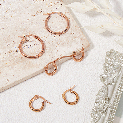 3 стиль 201 серьги-кольца из нержавеющей стали EJEW-SP0001-04-1