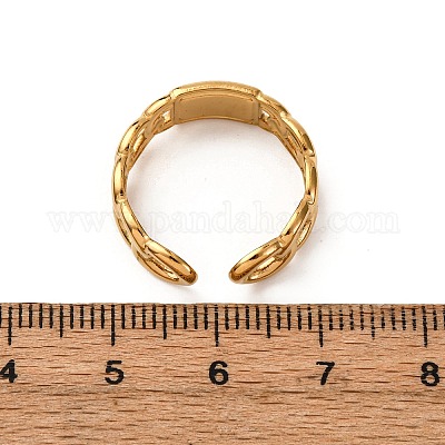 Кольца-манжеты из нержавеющей стали 304 с эмалью для женщин RJEW-F194-09G-1