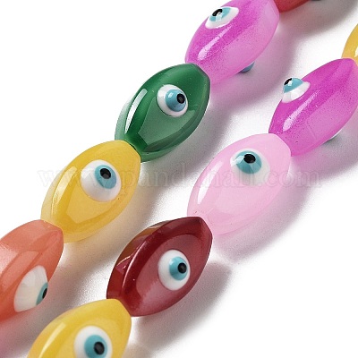 Непрозрачные цветные стеклянные бусины GLAA-P057-A08-1