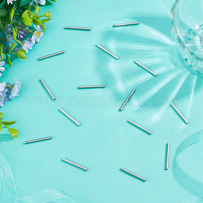 300 шт. трубчатые бусины из нержавеющей стали 304 STAS-UN0056-59-1