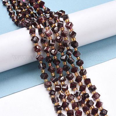Гранат природный бисер нитей G-P463-38-1