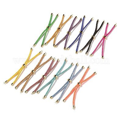 Изготовление браслета-слайдера из плетеного хлопкового шнура MAK-R001-01G-30-1