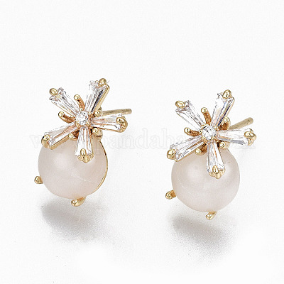 Серьги-гвоздики из циркония KK-R117-017-NF-1