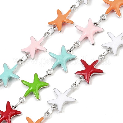 Цепи из эмалированной нержавеющей стали 304 в форме морской звезды CHS-F023-01K-P-1