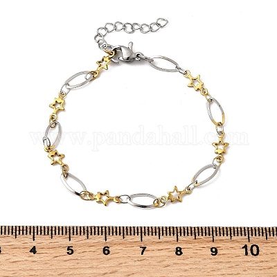 Браслеты из нержавеющей стали 304 BJEW-A044-03B-GP-1