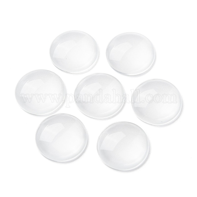 Прозрачные стеклянные кабошоны GGLA-R026-20mm-1