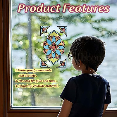 Статические наклейки на окна из пвх AJEW-WH0583-020-1