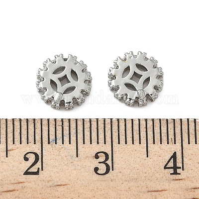 Латунные микро проложить кубического циркония бусы KK-S350-15P-1