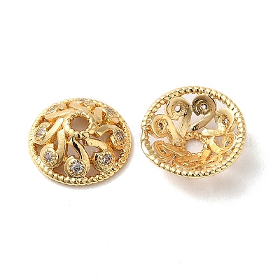 Латунные микро проложить кубического циркония бисером конус KK-E068-VF835-2-1