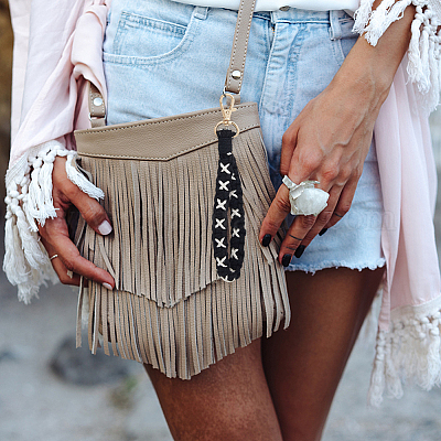 Хлопковый плетеный ремешок ручной работы с подвеской на запястье KEYC-WH0007-001C-1