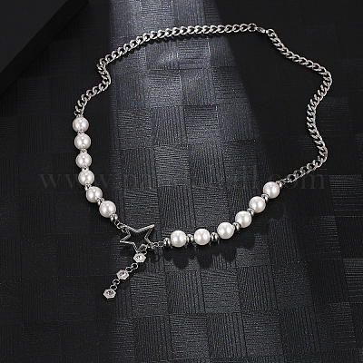Колье-подвеска в форме звезды с искусственным жемчугом TK4545-1