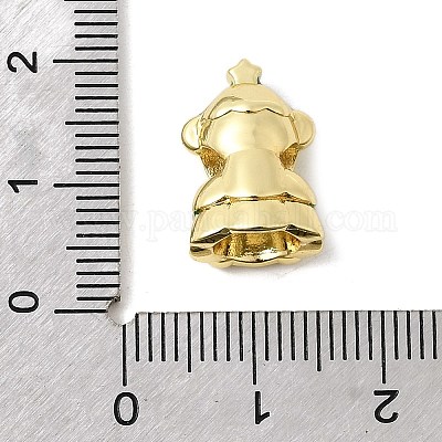 Рождественские латунные эмалевые бусины KK-L258-02G-01-1