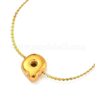 Ожерелья с подвесками из нержавеющей стали 304 с микропаве из кубического циркония NJEW-H017-01G-Q-1