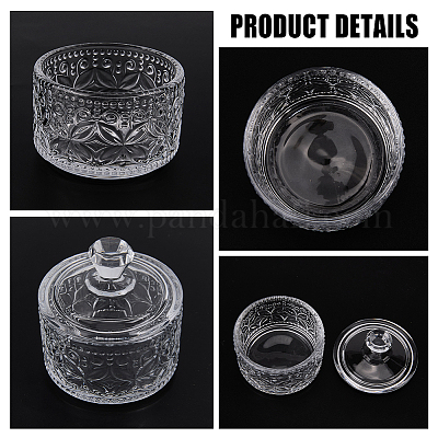 1шт стеклянная банка для конфет с крышкой&nbsp;AJEW-CN0005-13B-1