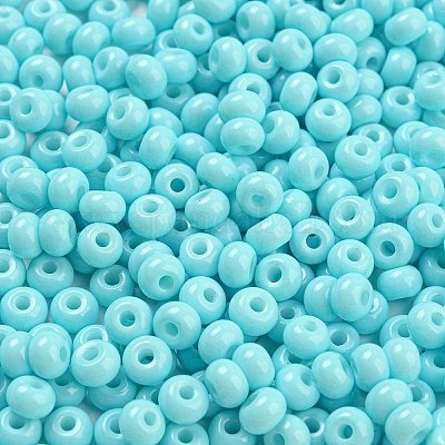 Стеклянные бусины с имитацией нефрита SEED-Z001-A-B06-1