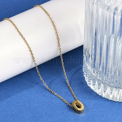 Ионное покрытие(ip) 304 нержавеющая сталь подвески ожерелья NJEW-R050-01G-15-1