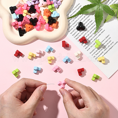 60 шт. окрашенные в духовке непрозрачные акриловые бусины&nbsp;OACR-SP0001-91-1