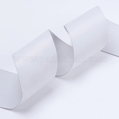 Double Face Matte Satin Ribbon, Polyester Satin Ribbon, WhiteSmoke, (1-1/4 inch)32mm, 100yards/roll(91.44m/roll) Polyester None