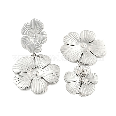 Фурнитура для сережек из нержавеющей стали 304 EJEW-O002-03P-1