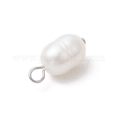 Натуральные культивированные пресноводные жемчужные рисовые подвески PALLOY-JF03921-01-1