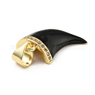 Кулоны с эмалью из латуни с прозрачным кубическим цирконием KK-G416-39G-04-1