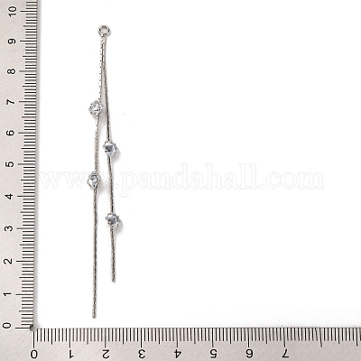 Большие кулоны из латуни с микропейвом и прозрачным фианитом KK-G510-19P-1