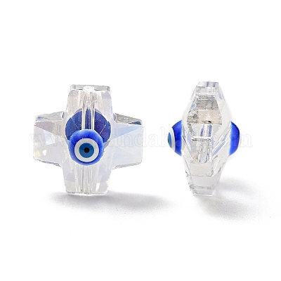 Прозрачные стеклянные бусины GLAA-F121-09F-1