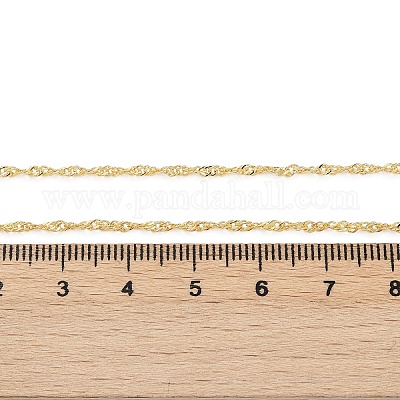 Ожерелье из латунных сингапурских цепей для женщин NJEW-P265-07G-1